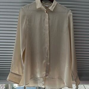 Club Mónaco silk top long sleeve